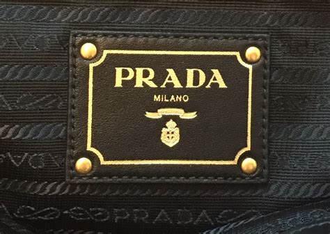 prada bag label